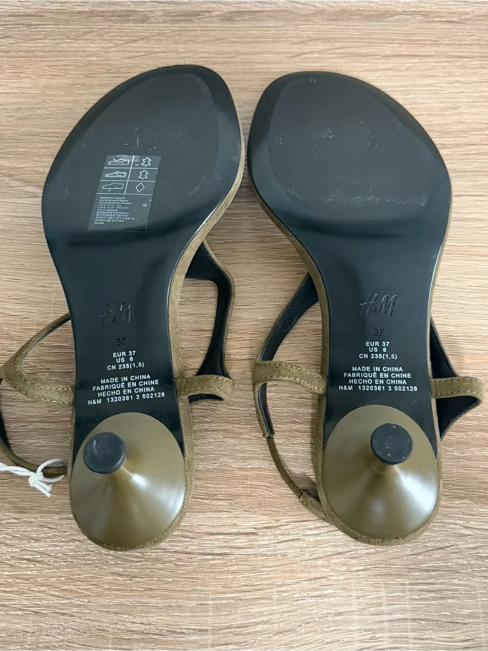 NWT H&M Limited Edition Heeled Leather Suede Sandals